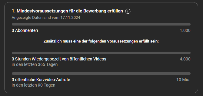 YPP Voraussetzungen